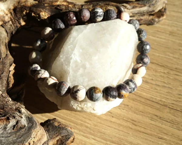 Bracelet Jaspe Porcelaine – Perles 8 mm