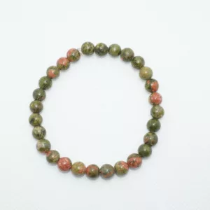 Bracelet Unakite Naturelle – Perles 6 mm