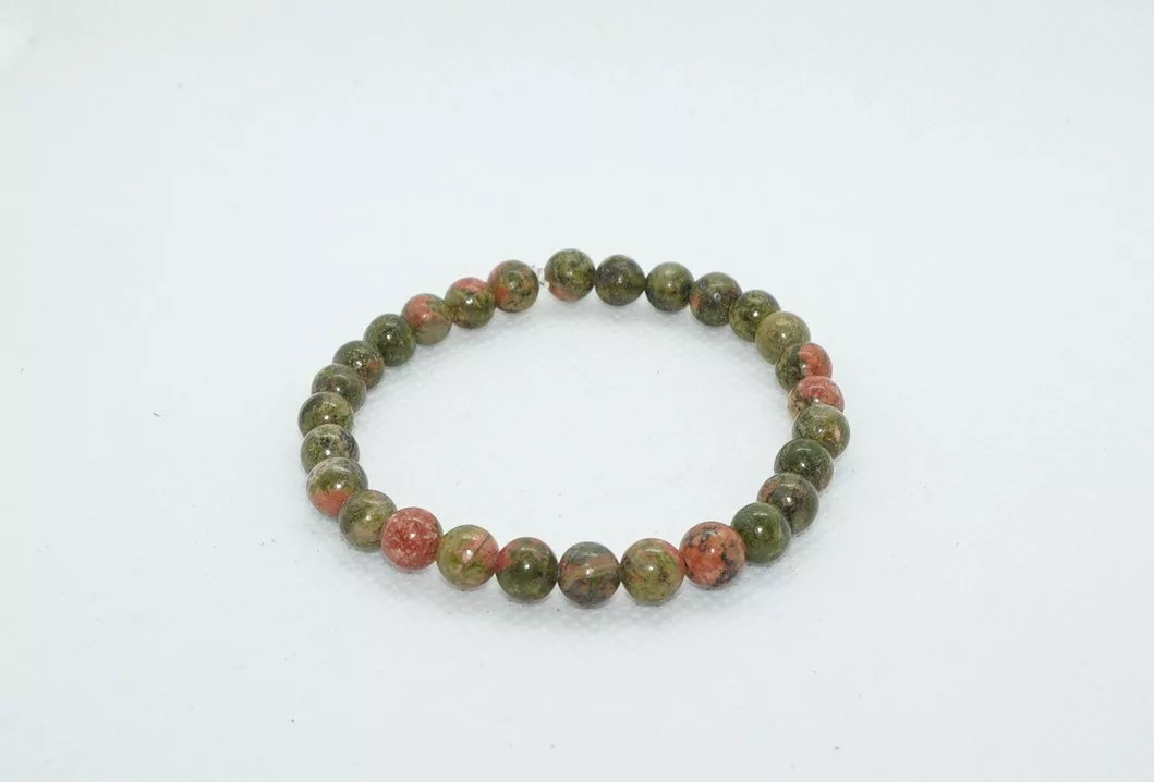 Bracelet Unakite Naturelle – Perles 6 mm – Image 2