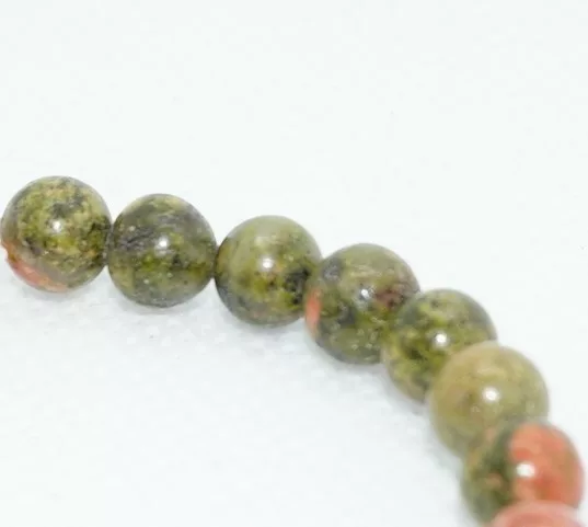 Bracelet Unakite Naturelle – Perles 6 mm – Image 3